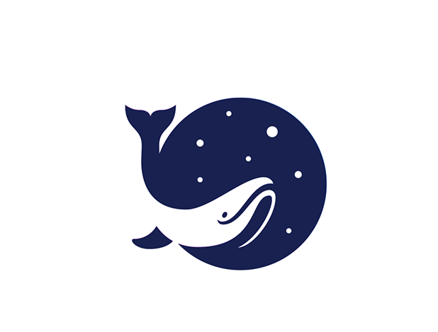 太空鲸鱼商标标志