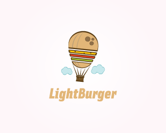 可爱汉堡logo设计