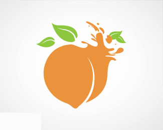 桃子冰沙咖啡馆logo设计
