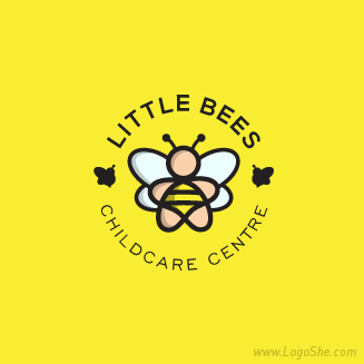 儿童  蜜蜂  logo设计欣赏