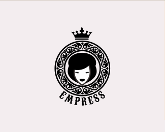 女皇logo设计，字体logo设计，皇冠logo设计
