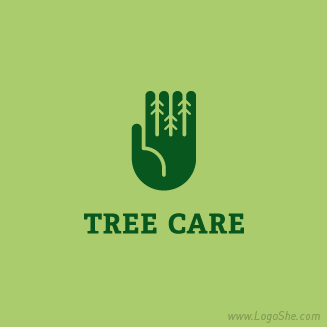 手掌  树木 logo设计欣赏