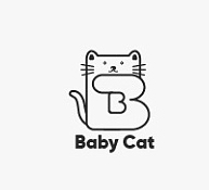 B、猫标志设计
