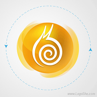 卡通蜗牛logo设计