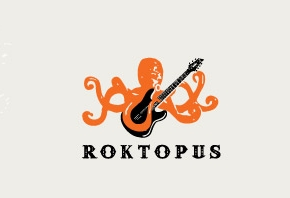 logo设计-章鱼和它的吉他