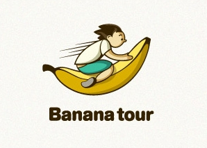 logo设计-会飞的香蕉船