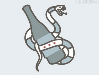 logo设计-缠绕啤酒的蛇