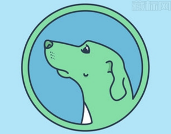 logo设计-遥望远处的狗狗