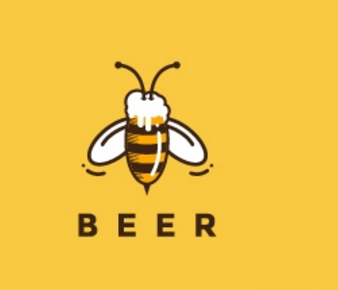 logo设计-蜜蜂做成的啤酒杯