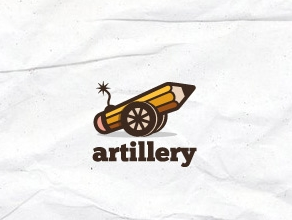 logo设计-铅笔子弹头