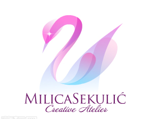 logo设计-美丽的水晶天鹅