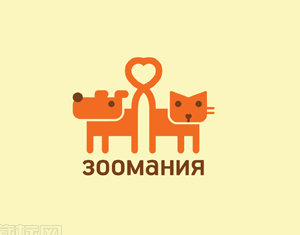 logo设计-猫狗一家亲