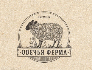 饲养绵羊的农场logo