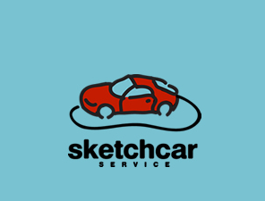 logo设计-红色的玩具汽车