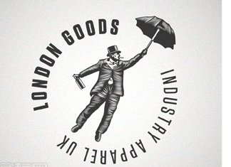 logo设计-要飞的绅士人物图