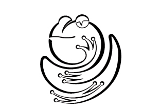 logo欣赏-黑白线条的青蛙先生