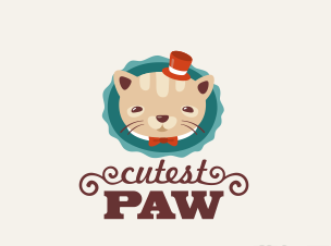 logo设计-可爱的小猫先生，你好！