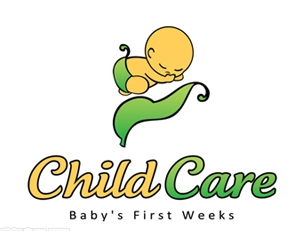 logo设计-可爱的小宝宝和绿色的小叶子