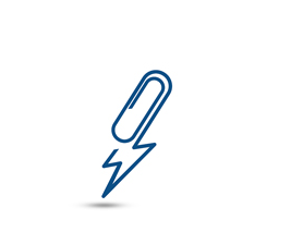 logo设计-闪电形态的回形针