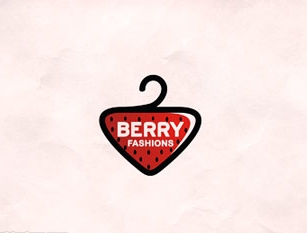 草莓形状的衣架logo