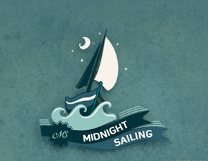 静谧的海上航行图logo设计