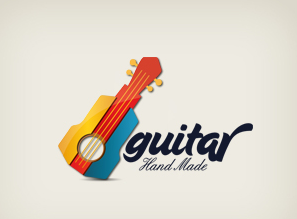 logo设计-音乐嗨起来 吉他走起！