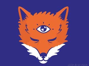 三眼狐狸logo设计 好酷炫！