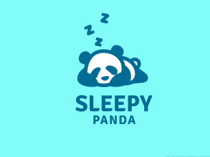 呼呼大睡的小熊猫logo