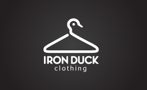 鸭子造型的衣架logo设计