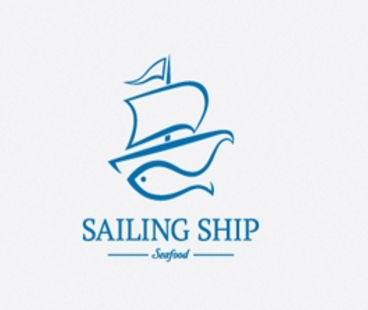 抽象的帆船logo设计