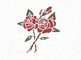 美丽的玫瑰花logo作品
