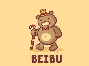 可爱的玩具小熊logo作品