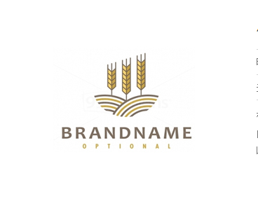 金灿灿的小麦农场logo图案