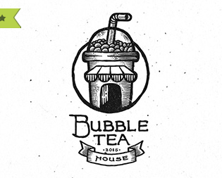茶行业logo设计释义：泡个茶 歇歇息吧~