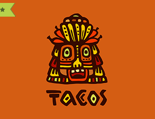 美食行业logo设计释义：墨西哥美食一次吃个饱！