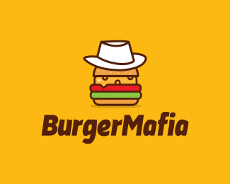 快餐汉堡堡为元素的logo设计