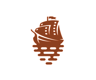 帆船元素图标logo设计