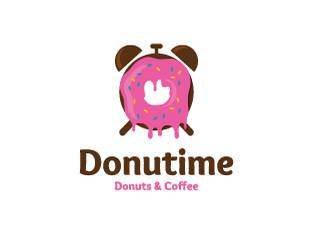 甜甜圈时间logo设计