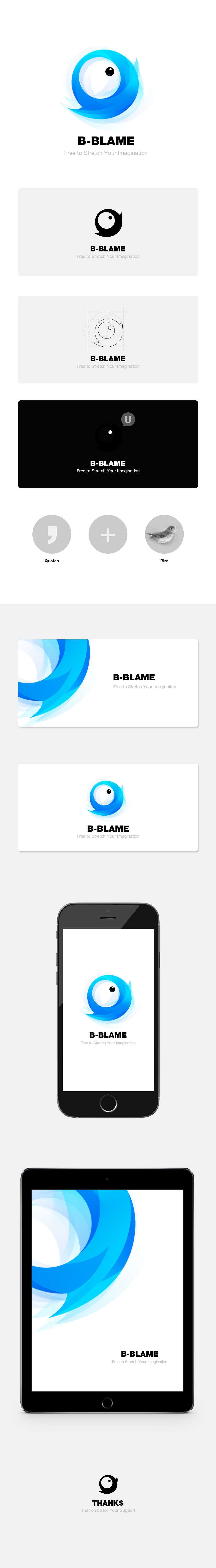 B-Blame卡通logo标志设计欣赏