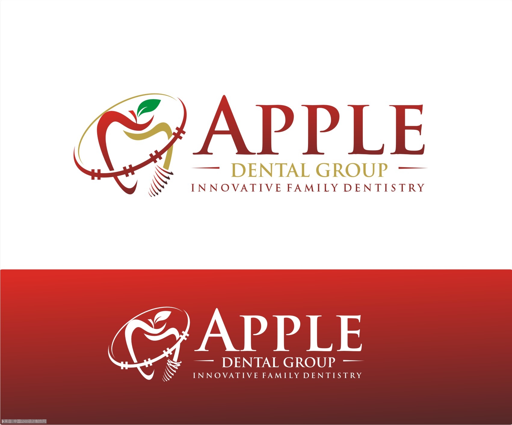 苹果牙科logo设计欣赏