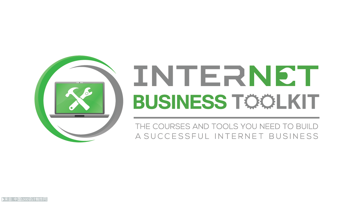 笔记本和工具的互联网logo设计