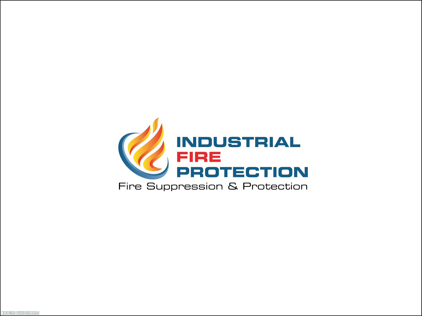 工业消防的火logo设计