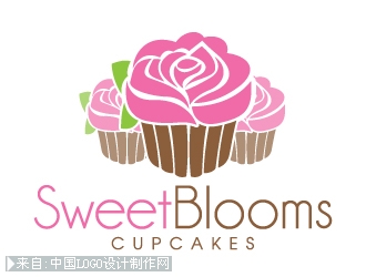 国外创意花形蛋糕logo设计欣赏
