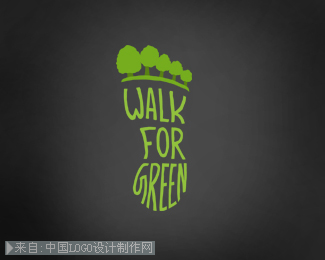 walkforgreen标志设计欣赏