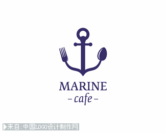 MARINE海洋咖啡馆logo设计欣赏