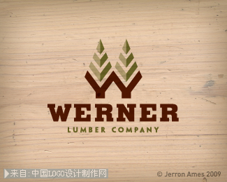 沃纳木材公司logo设计欣赏