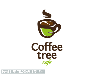 Coffee tree cafe标志设计欣赏