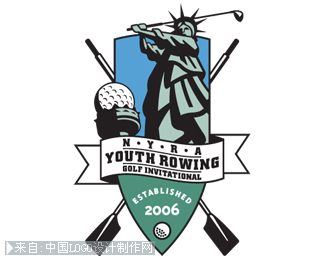 NYRA（纽约赛艇协会）高尔夫邀请赛logo设计欣赏