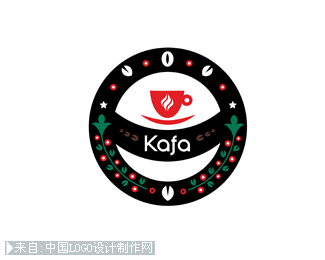 KAFA咖啡馆logo设计欣赏