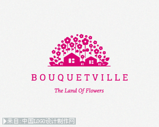 Bouquetville标志设计欣赏